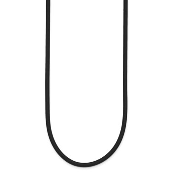 14k Yellow Clasp 3mm 16 inch Black Rubber Cord Necklace — alternate view