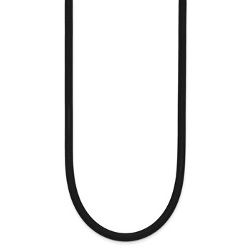 14k Yellow Clasp 4mm 16 inch Black Rubber Cord Necklace — alternate view