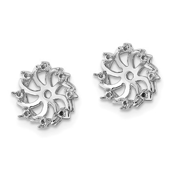 14k White Gold Diamond Earring Jacket Mountings — alternate view