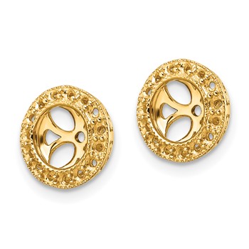 14k Diamond Circle Earring Jacket Mountings — alternate view
