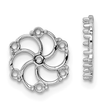 14k White Gold Diamond Earring Jacket Mountings