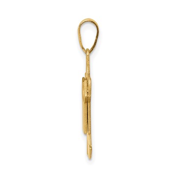 14k The Kids Solid Satin Small Boy Engravable Joy Charm — alternate view