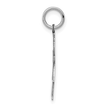 14k White Gold The Kids Small Girl with Bow Engravable Kiss Charm — alternate view