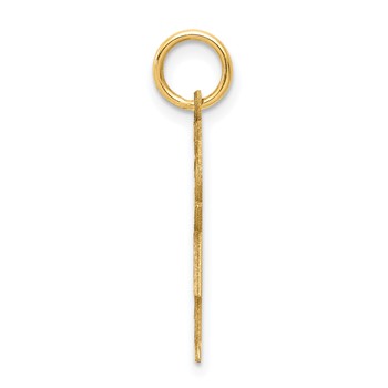 14k The Kids Small Girl with Bow Engravable Kiss Charm — alternate view