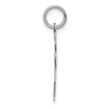 14k White Gold The Kids Small Girl with Ponytails Engravable Hugs Charm — alternate view