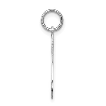 14k White Gold The Kids Small Girl with Ponytails Engravable Joy Charm — alternate view