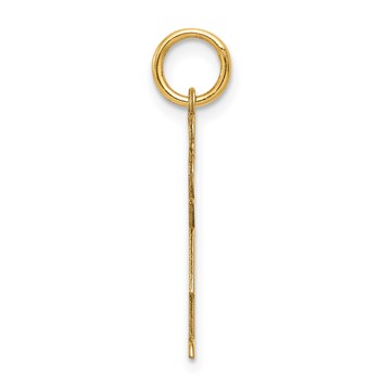 14k The Kids Small Girl with Ponytails Engravable Love Charm — alternate view