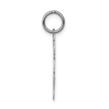 14k White Gold The Kids Small Ballet Girl Engravable Kiss Charm — alternate view