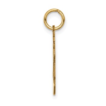 14k The Kids Small Floral Dress Girl Engravable Kiss Charm — alternate view