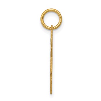 14k The Kids Small Floral Dress Girl Engravable Joy Charm — alternate view