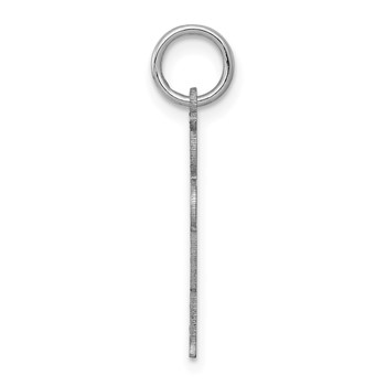 14k White Gold The Kids Small Heart Shirt Boy Engravable Hugs Charm — alternate view