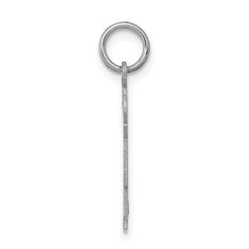 14k White Gold The Kids Small Heart Shirt Boy Engravable Love Charm — alternate view