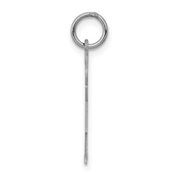 14k White Gold The Kids Small Heart Dress Girl Engravable Love Charm — alternate view