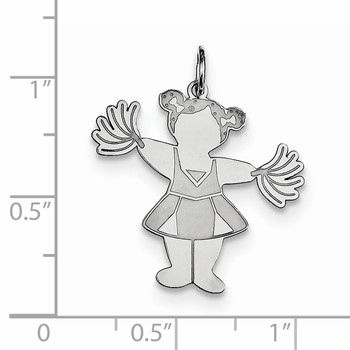 Sterling Silver Rhodium-plated Pom Pom Cuddle Charm — alternate view