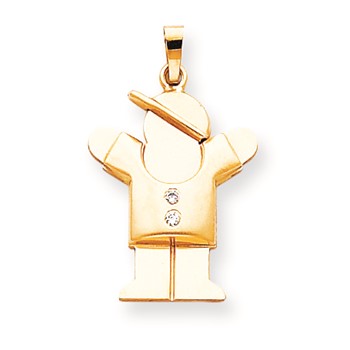 14k VS Diamond kid pendant
