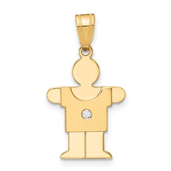 14k AA Diamond Kid Pendant