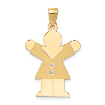 14k AA Diamond Kid Pendant