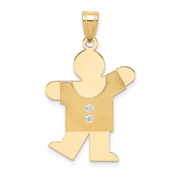 14k AA Diamond Kid Pendant