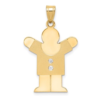 14k AA Diamond Kid Pendant