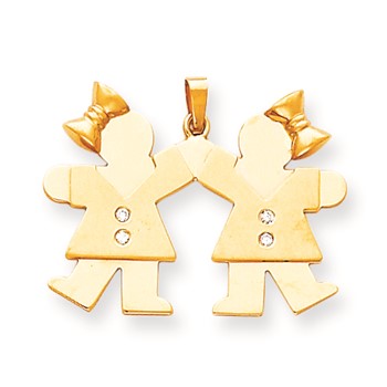 14k VS Diamond kid pendant