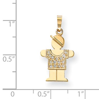 14k AA Diamond Pendant — alternate view