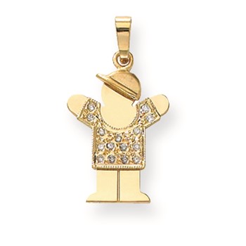 14k VS Diamond kid pendant