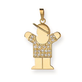 14k A Diamond kid pendant