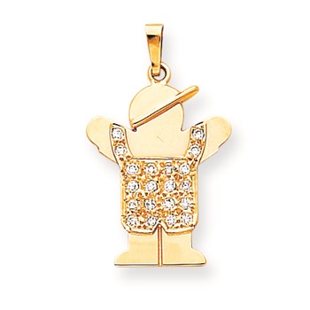 14k VS Diamond kid pendant