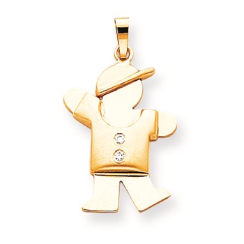 14k A Diamond kid pendant