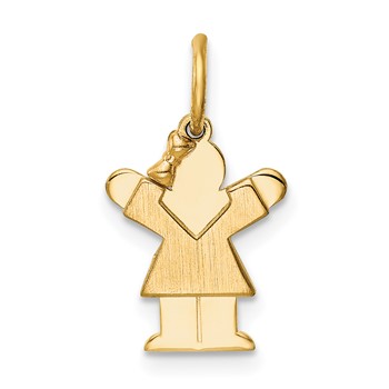 14k The Kids Mini Girl Love Charm