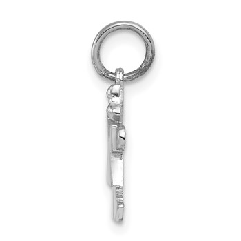 14k White Gold The Kids Mini Girl Kiss Charm — alternate view