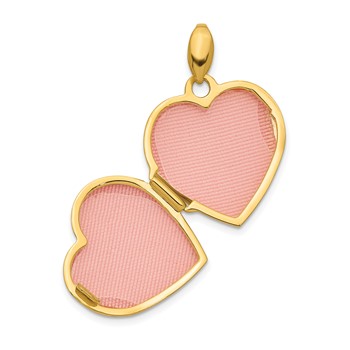 14K Diamond PRINCESS with Crown 16mm Heart Locket — alternate view