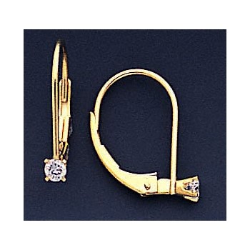 14k leverback earring