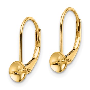 14k 7-7.5mm Pearl Leverback Earring Mounting — alternate view