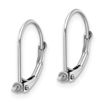 14k White Gold 5-5.5mm Pearl Leverback Earring Mounting — alternate view