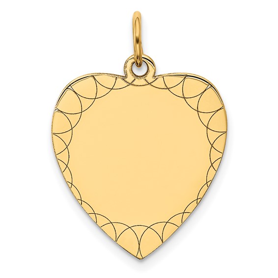 Engravable Heart Disc Charm in Gold – Lagravinese Jewelers