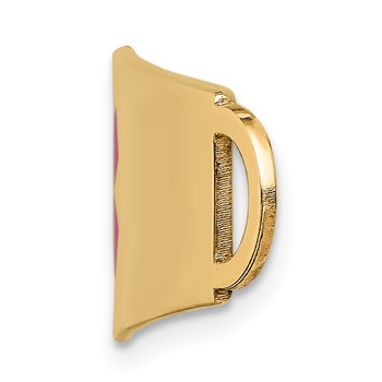 14k 60x13mm Red Enameled Oval Shape Medical ID Plate — alternate view