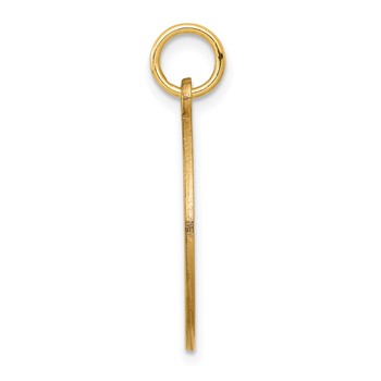 14k 19mm Round Red Enameled Medical Jewelry Pendant — alternate view