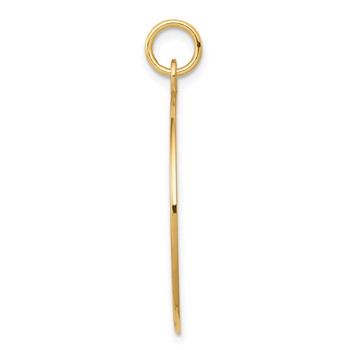 14k 25mm Round Red Enameled Medical Jewelry Pendant — alternate view