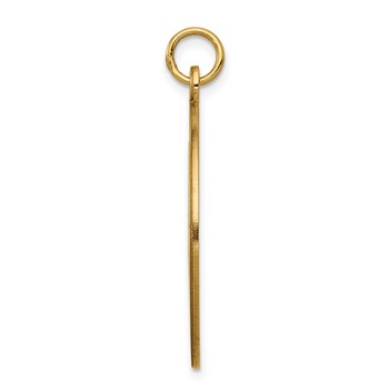 14k 25mm Round Non-enameled Medical Jewelry Pendant — alternate view