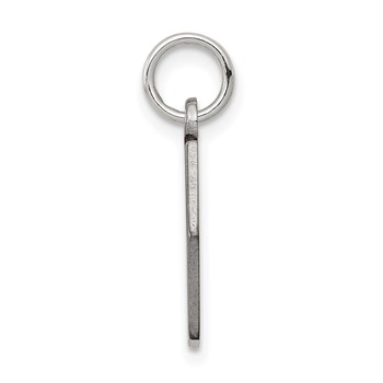 14k White Gold 15mm Hexagon Red Enameled Medical Jewelry Pendant — alternate view