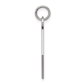 14k White Gold 22.5mm Hexagon Red Enameled Medical Jewelry Pendant — alternate view