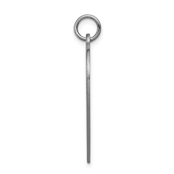 14k White Gold 24mm Heart-Shaped Red Enameled Medical Jewelry Pendant — alternate view