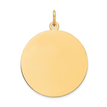 10K Plain .032 Gauge 22.75x22.75mm Circular Engravable Disc Charm