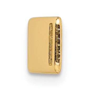 14K 35x6mm Centered Red Epoxy Enameled Medical ID Plate # 817 — alternate view