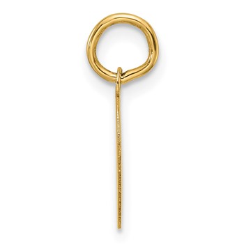 14k Plain .013 Gauge Engravable Oval 10x7mm Disc Charm — alternate view