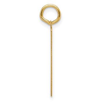 14k Patterned Sunburst with Diagonal Stripe .013 Gauge Engravable Rectangular 18x12mm Disc Charm — alternate view