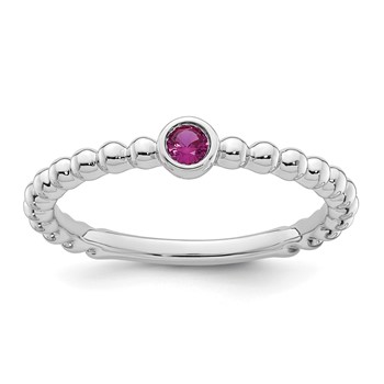 14k White Gold 1 Birthstone Mother's Ring Mounting — alternate view