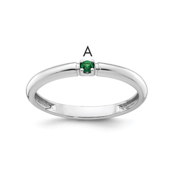 14k White Gold Mother's Ring Mounting