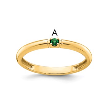 14k Yellow  Gold Mother's Ring Mounting